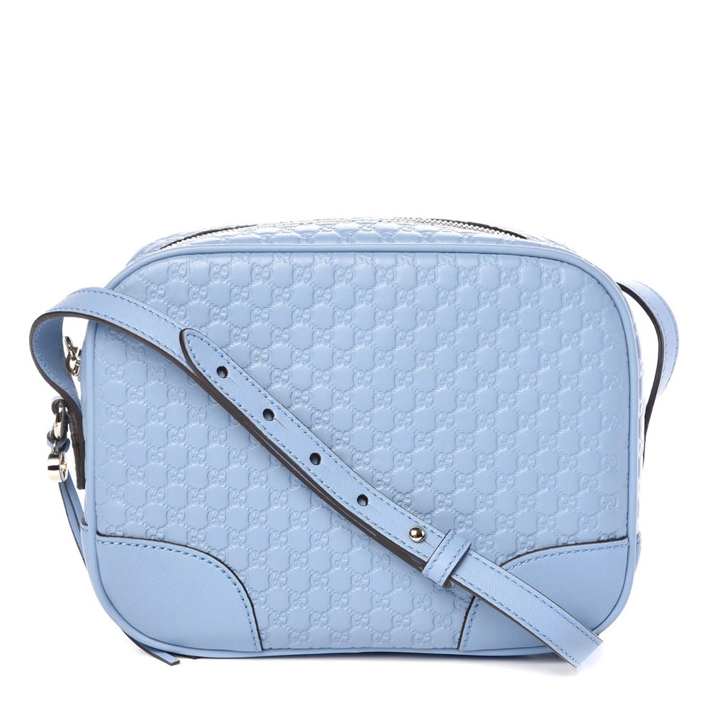 Gucci Micro Guccissima Crossbody Light Blue Authentic